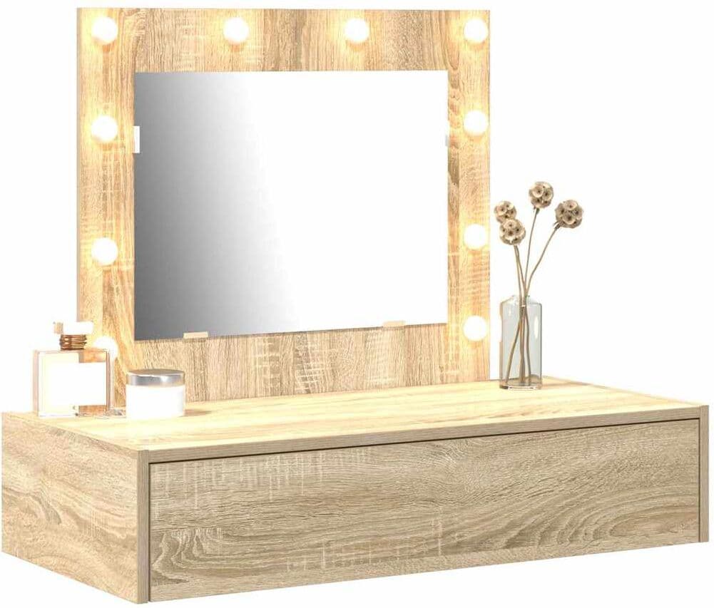 vidaXL Table de Toilette Marron 83 x 40 x 70 cm Bois d'ingénierie
