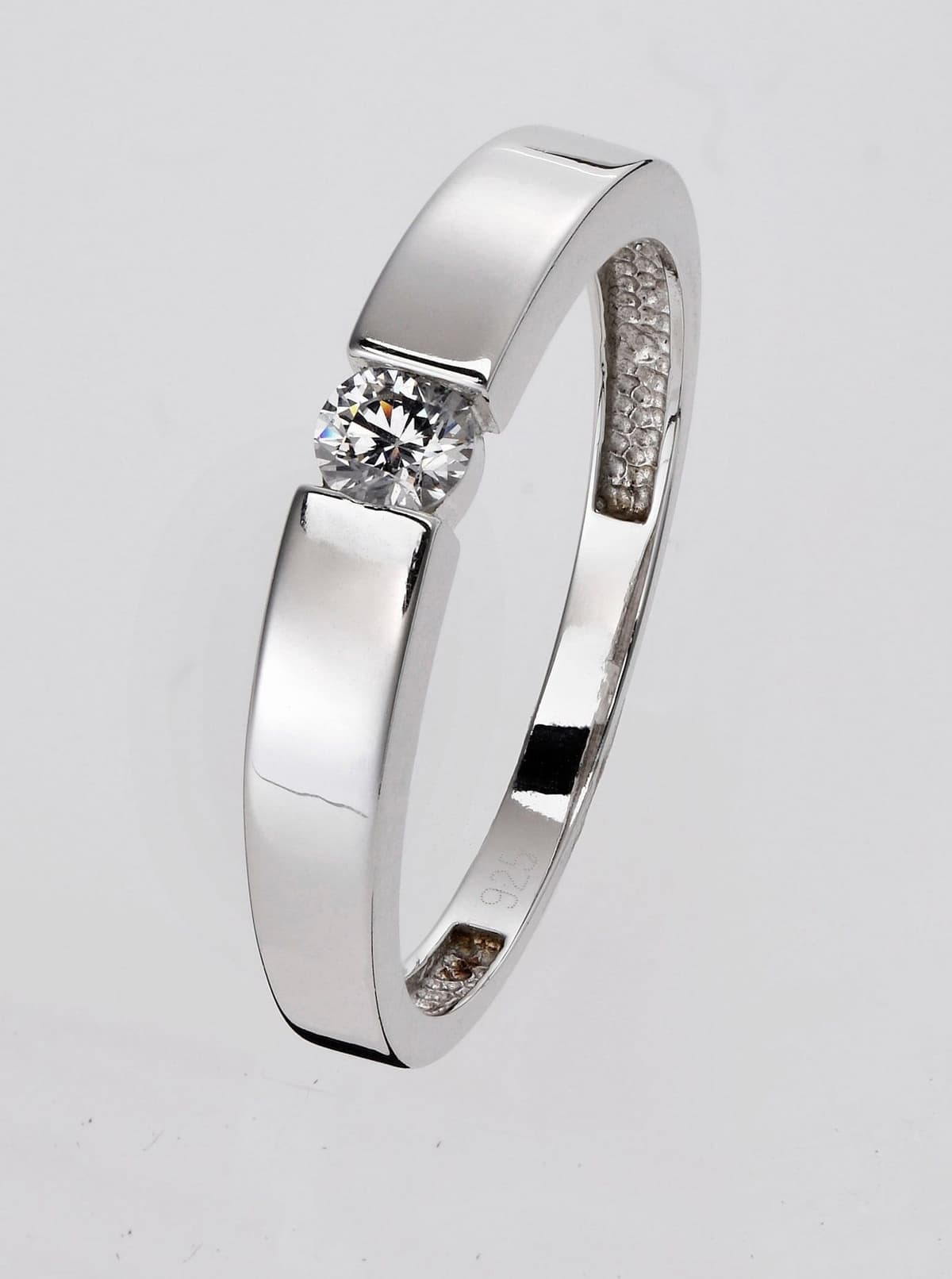 Fingerring LADY Gr. 20, silber (silber 925), Fingerringe, Damen, 20, Gold Metall Roségold 585 Silber 925 (Sterlingsilber), Gold, Metall, Roségold 585, Silber 925 (Sterlingsilber), Fingerring
