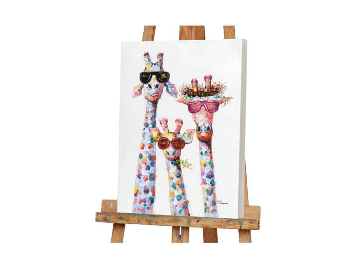 Handgemaltes Bild „Giraffen am Morgen“ 50 x 70 cm Multicolor Crea Collection