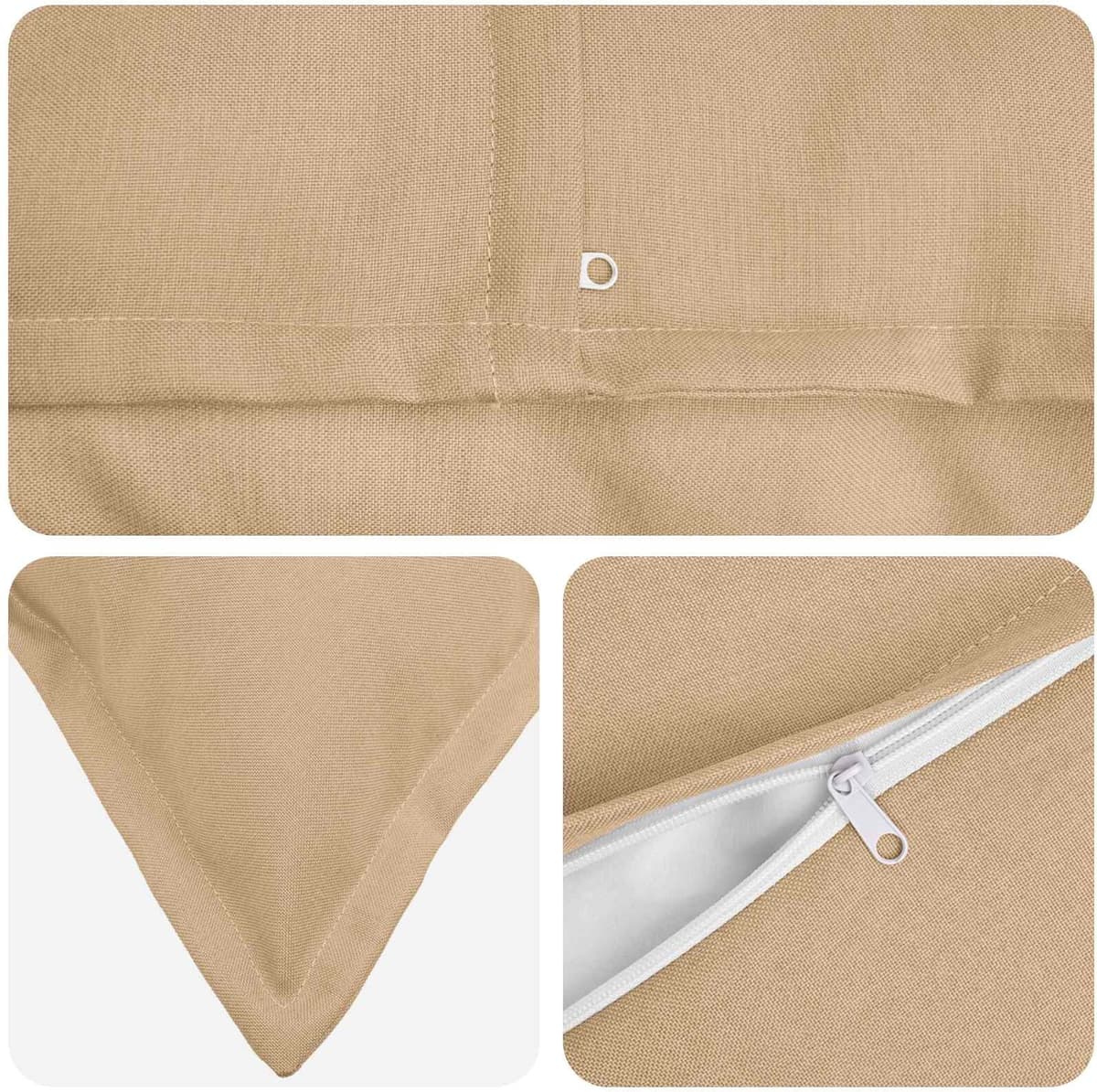 vidaXL Coussin avec oreiller HOUTEN 2 pièces Crème Lin synthétique