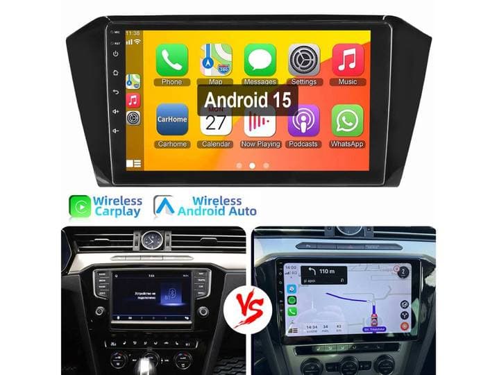 ESSGOO 10,1 Für VW Passat B8 2015-2021 Carplay Android 15 GPS EQ Autoradio (RDS, Digitalradio (DAB), FM, AM, Carplay Android Auto Navi WIFI Mirror Link SWC RDS)
