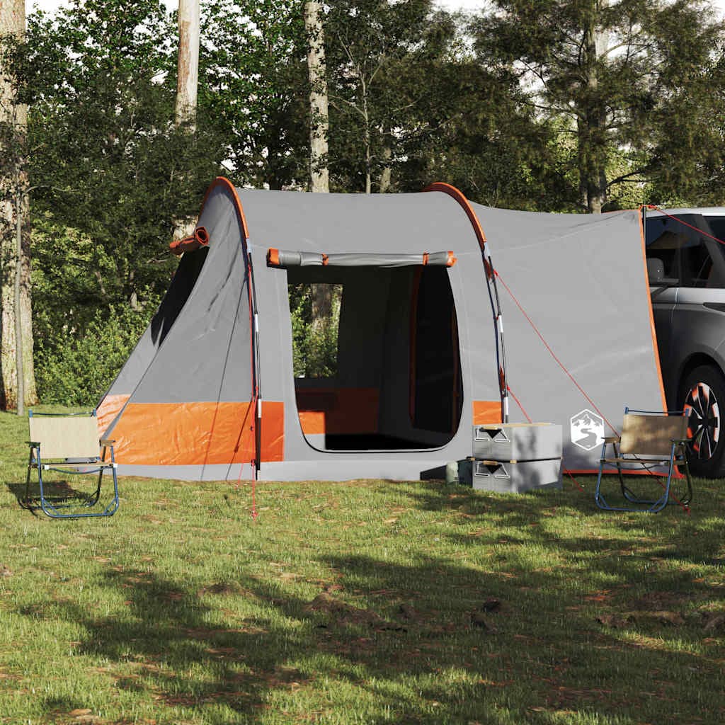 vidaXL Tente de voiture 2 personnes gris et orange imperméable