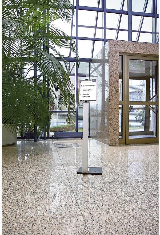 Bodenaufsteller mit Infotafel, aus Aluminium, DIN A4, BxH 210 x 297 mm DURABLE