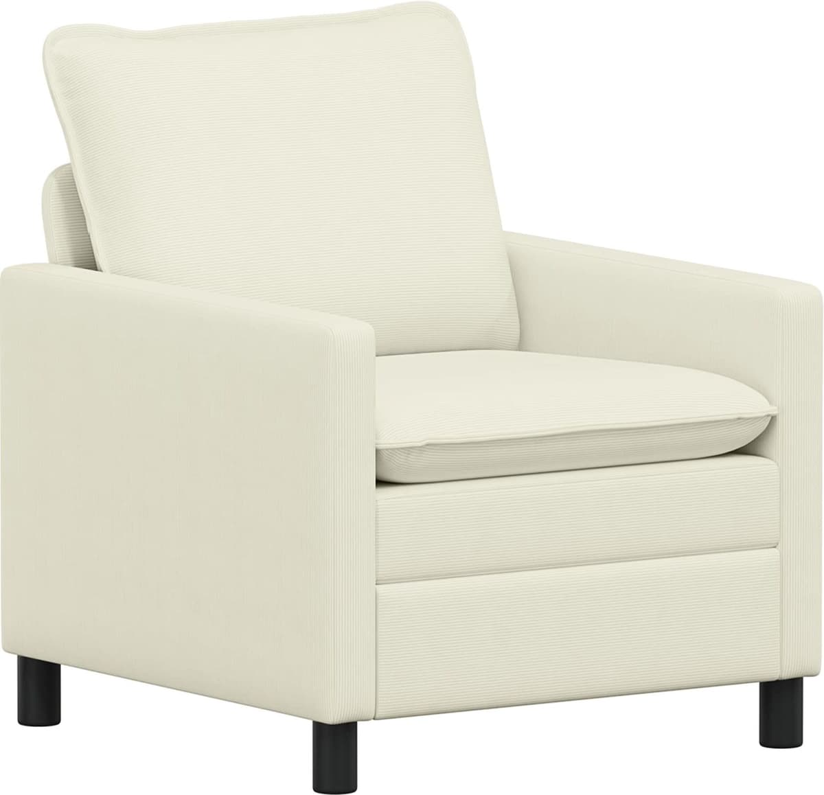 vidaXL Ensemble de Canapés 2 pc Crème Tissu