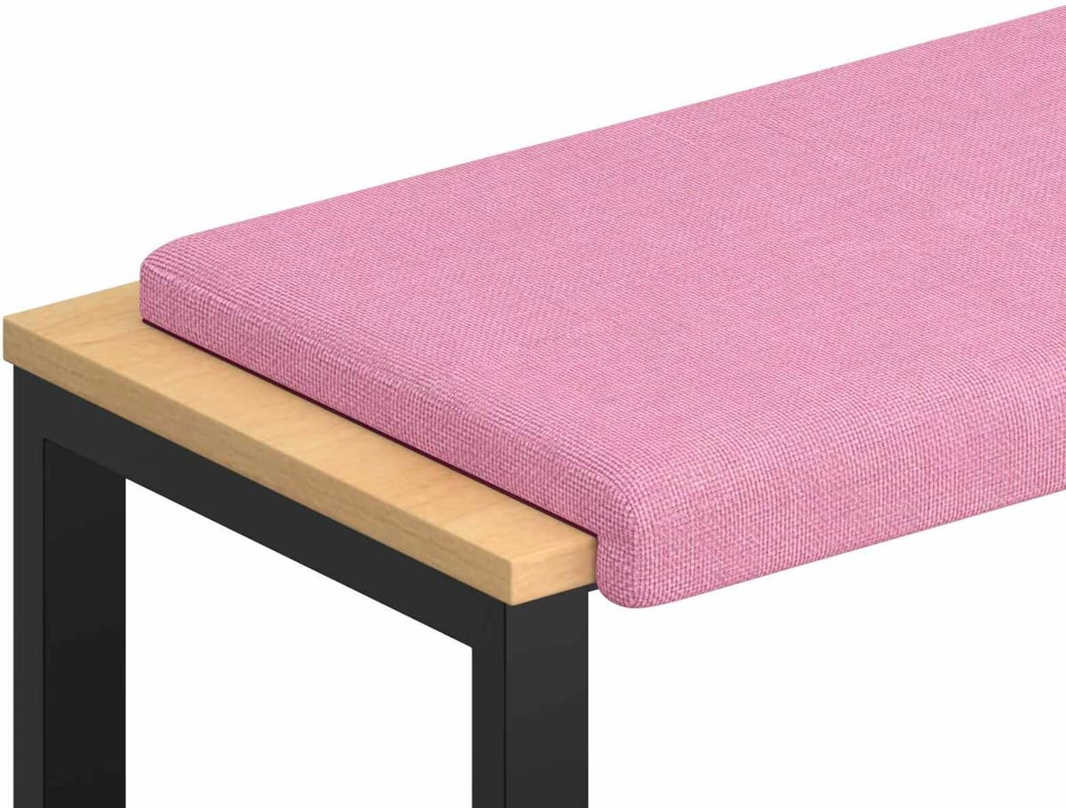 vidaXL Coussin de banc Tissu Rose Profondeur 35 cm