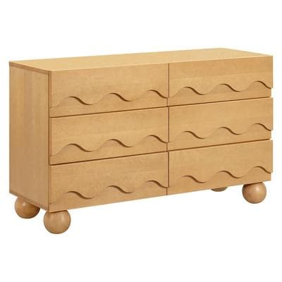 Babyletto Lido Wave 6-Drawer Assembled Dresser - Honey