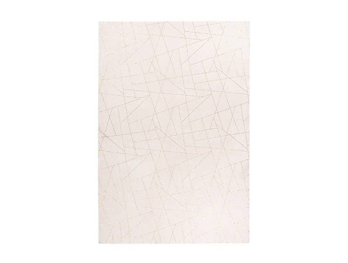 Kayoom Flachwebeteppich, Creme, Goldfarben, Textil, Abstraktes, rechteckig, 80x150 cm, pflegeleicht, Teppiche & Böden, Teppich, Webteppich