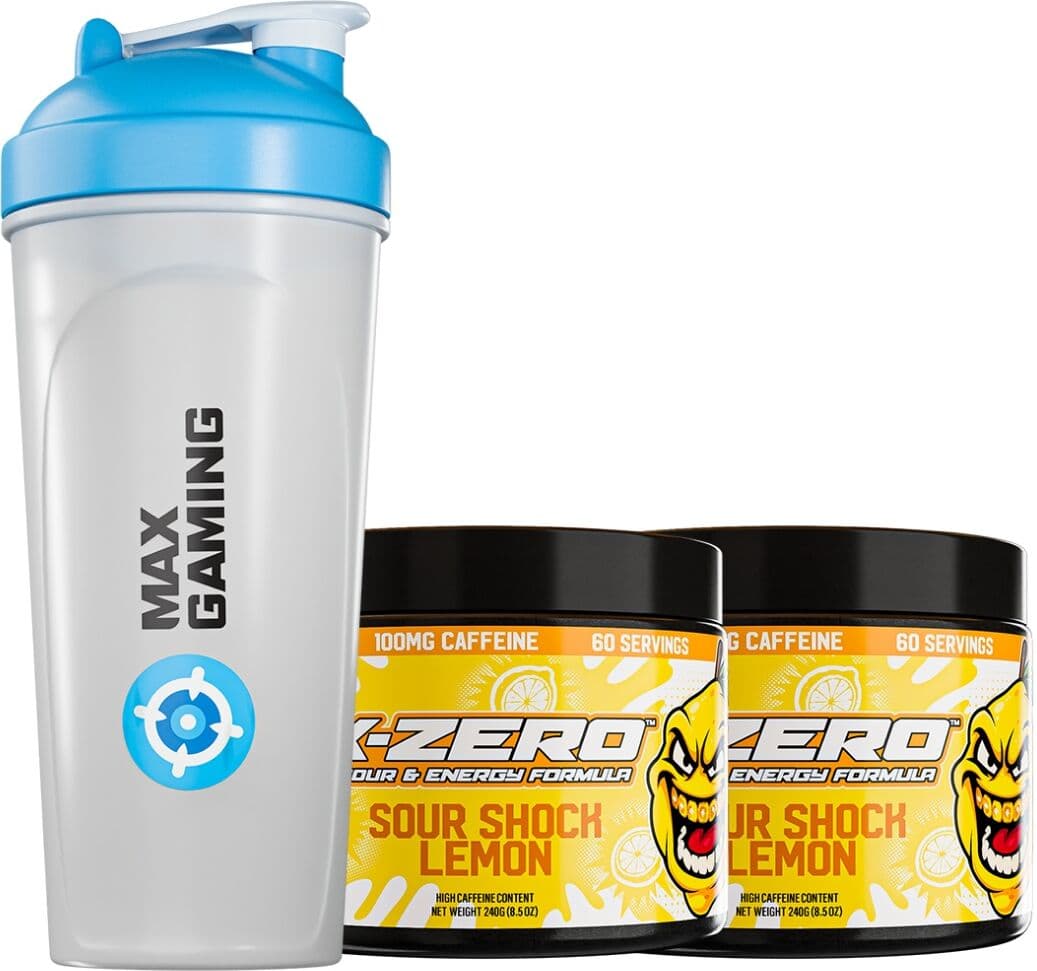 X-Gamer X-Zero Sour Shock Lemon - 2 X 60 Serveringar + Shaker
