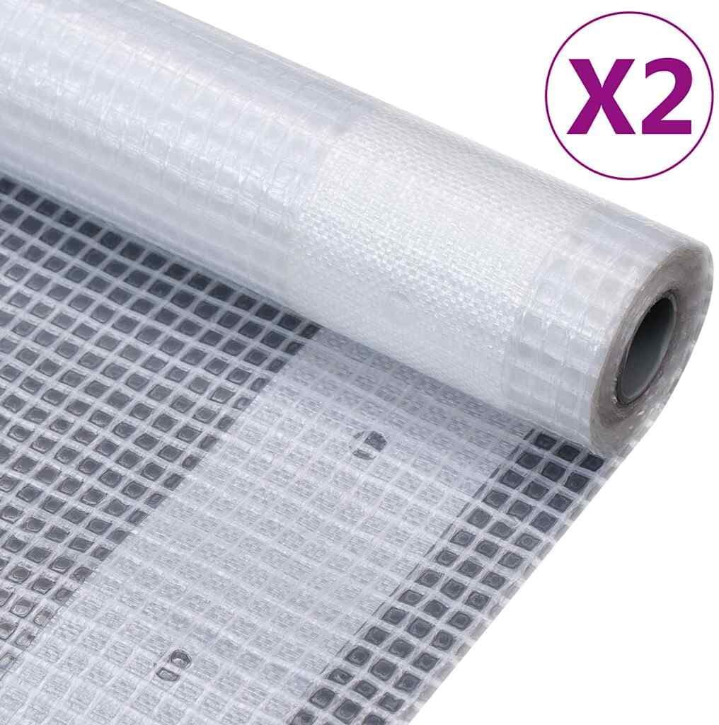vidaXL Bâches Leno 2 pcs 260 g/m² 2x6 m Blanc