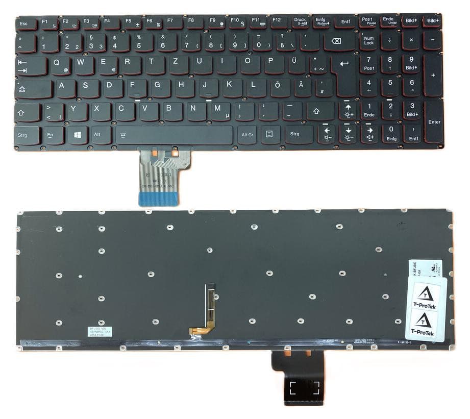 T-ProTek Verlicht Toetsenbord compatibel met Lenovo IdeaPad Y50-70AM-ISE