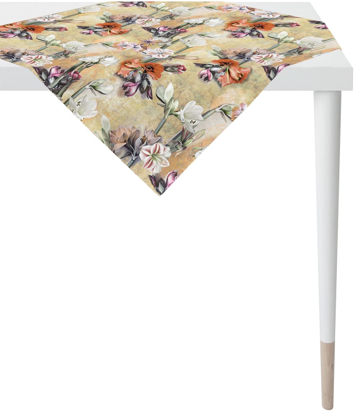 Mitteldecke APELT "2713 Herbstzeit, Herbstdeko, Herbst" Gr. 2, bunt (natur, orange, weiß, bunt), B:100cm L:100cm, Baumwolle, Tischdecken, Mitteldecke, Digitaldruck natur, orange, weiß, bunt B/L: 100cm x 100cm, 1 Stk., quadratisch