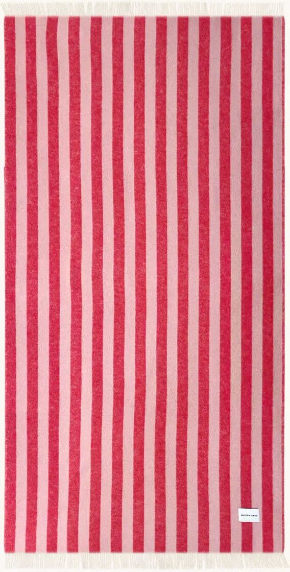 Maison Deux Candy Wrap Xl Pledd Rosa/kirsebær