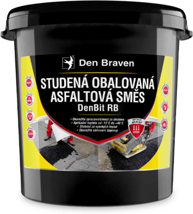 B2B Partner Studená obaľovaná asfaltová zmes   DenBit RB, 25 kg, čierna