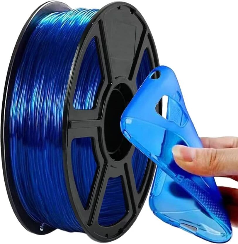 EasyThreed Flexible Filament TPU 1.75mm 200g Translucent Filament Soft 95A TPU FDM 3D Printer Material Glow In The Dark Filament Rainbow