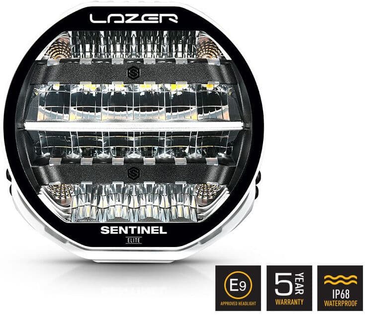 LazerLamps România Sentinel 9" Elite cu Lumini de Poziție - Gen2 (Alb)