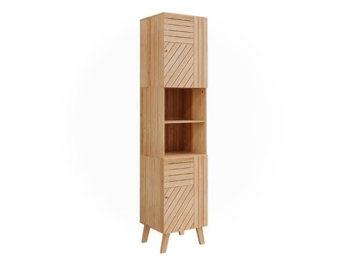 Armoire de salle de bain Lucie 40x177cm avec 2 portes Bambou Vicco 50119