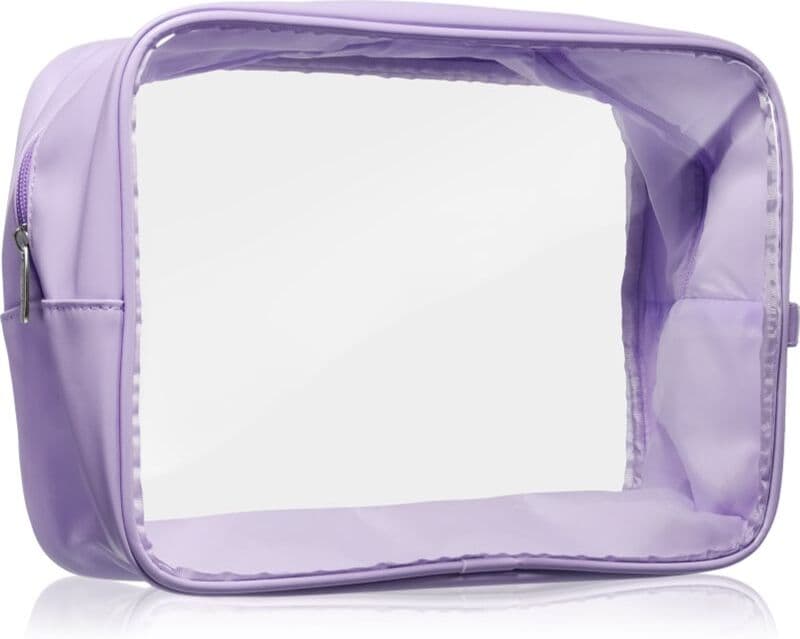 Notino Travel Collection Extra Large Clear Organizer διαφανές νεσεσέρ καλλυντικών XL Purple 27,5x20x12,5 cm 1 τμχ