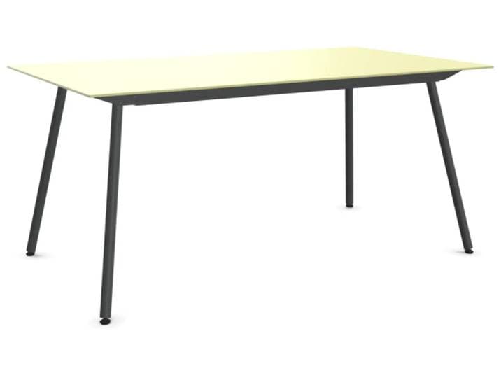 Glasfaser-Tisch Locarno von Schaffner / Farbe: Buchsbaumgelb / Grösse: 160 x 90 cm