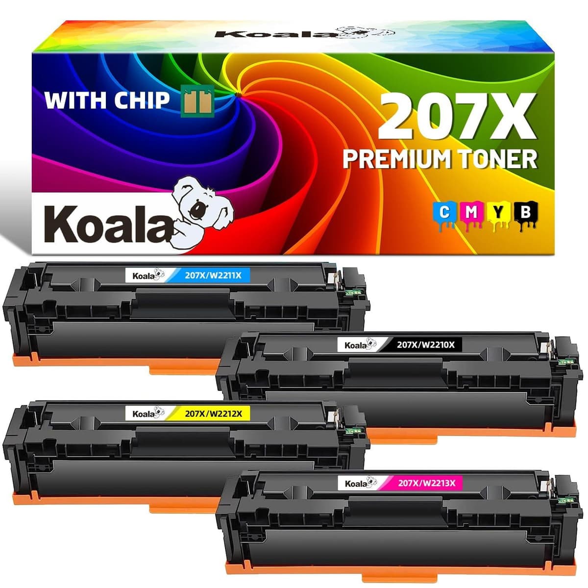 Merkloze 4-pack toner cartridges voor HP Color LaserJet Pro - Zwart, cyaan, geel, magenta