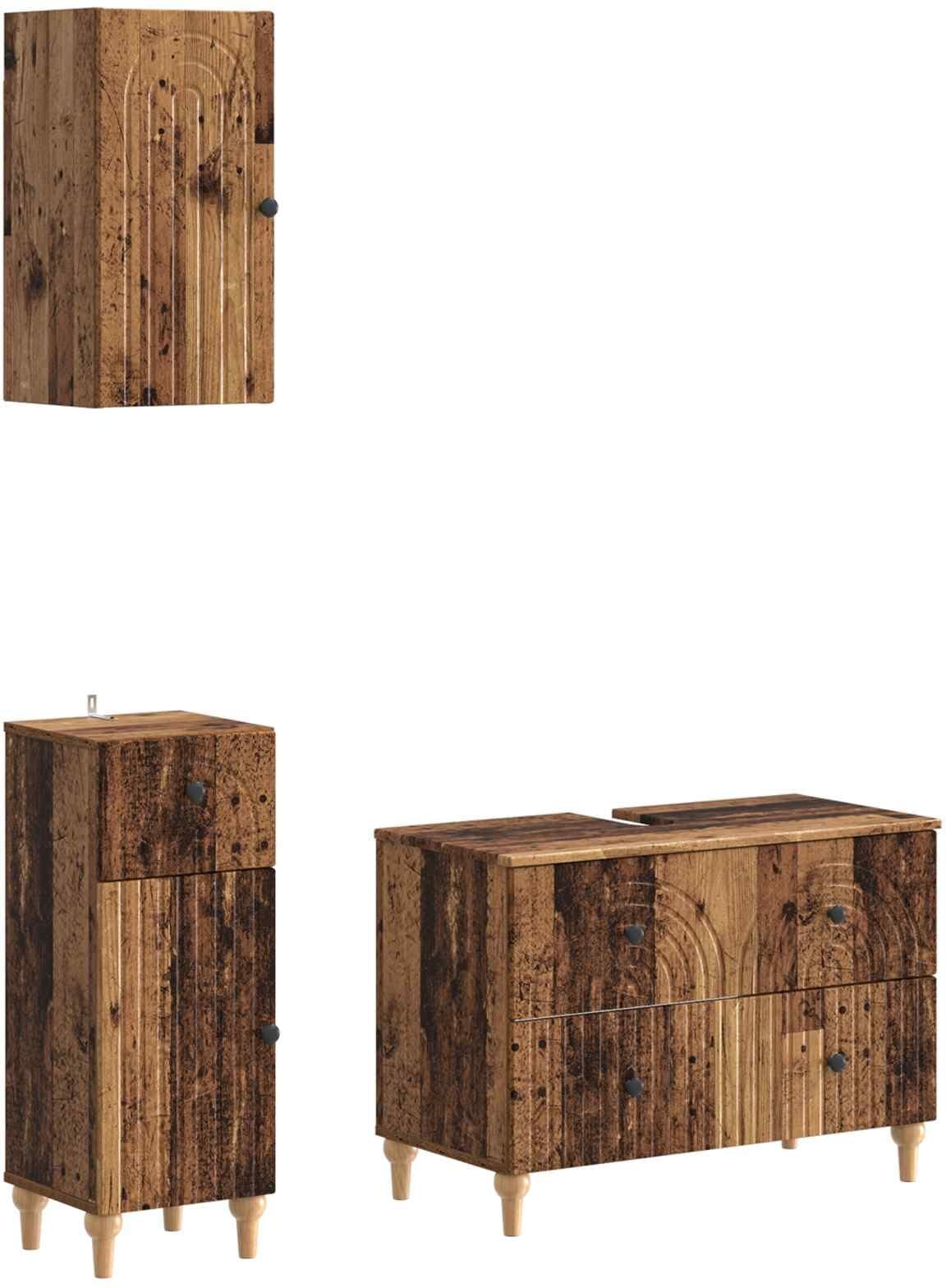 vidaXL Ensemble de meuble de salle de bain 3 pièces ALKMAAR