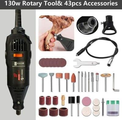 Uplift Essentials Multifunctional Rotary Tool Kit With Flex Shaft 43pcs Set