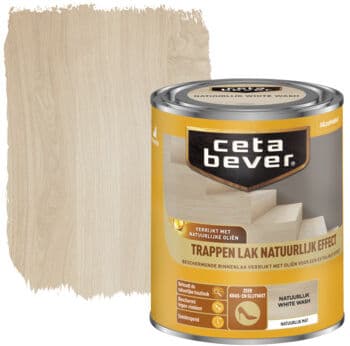 Cetabever Trappen Lak Natuurlijk Effect Mat - White Wash - 0,75 liter