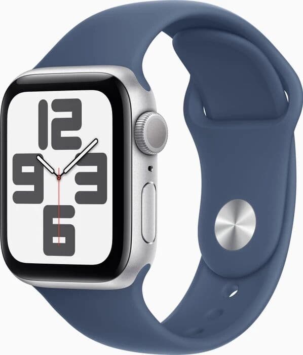 Apple Watch SE 40 mm (2022)   GPS   silver   Sportarmband Denim M/L