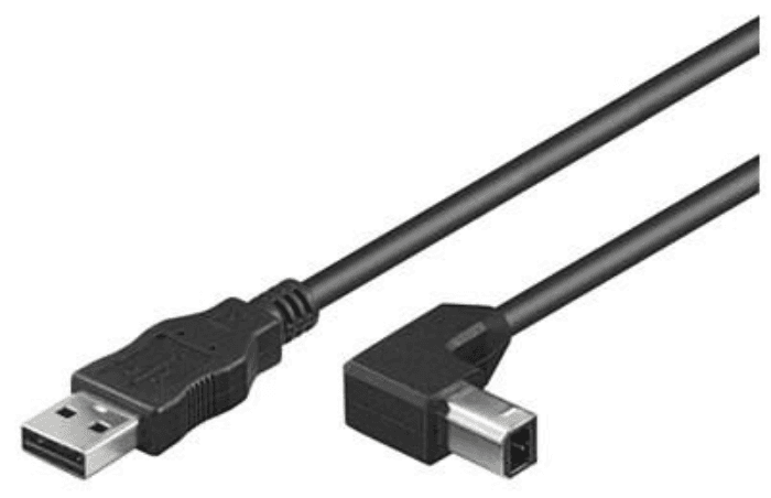 MicroConnect Usb2.0 A-B-Kabel, 0,5 M, 1 Stykk, Sen-Usbab05angled Svart