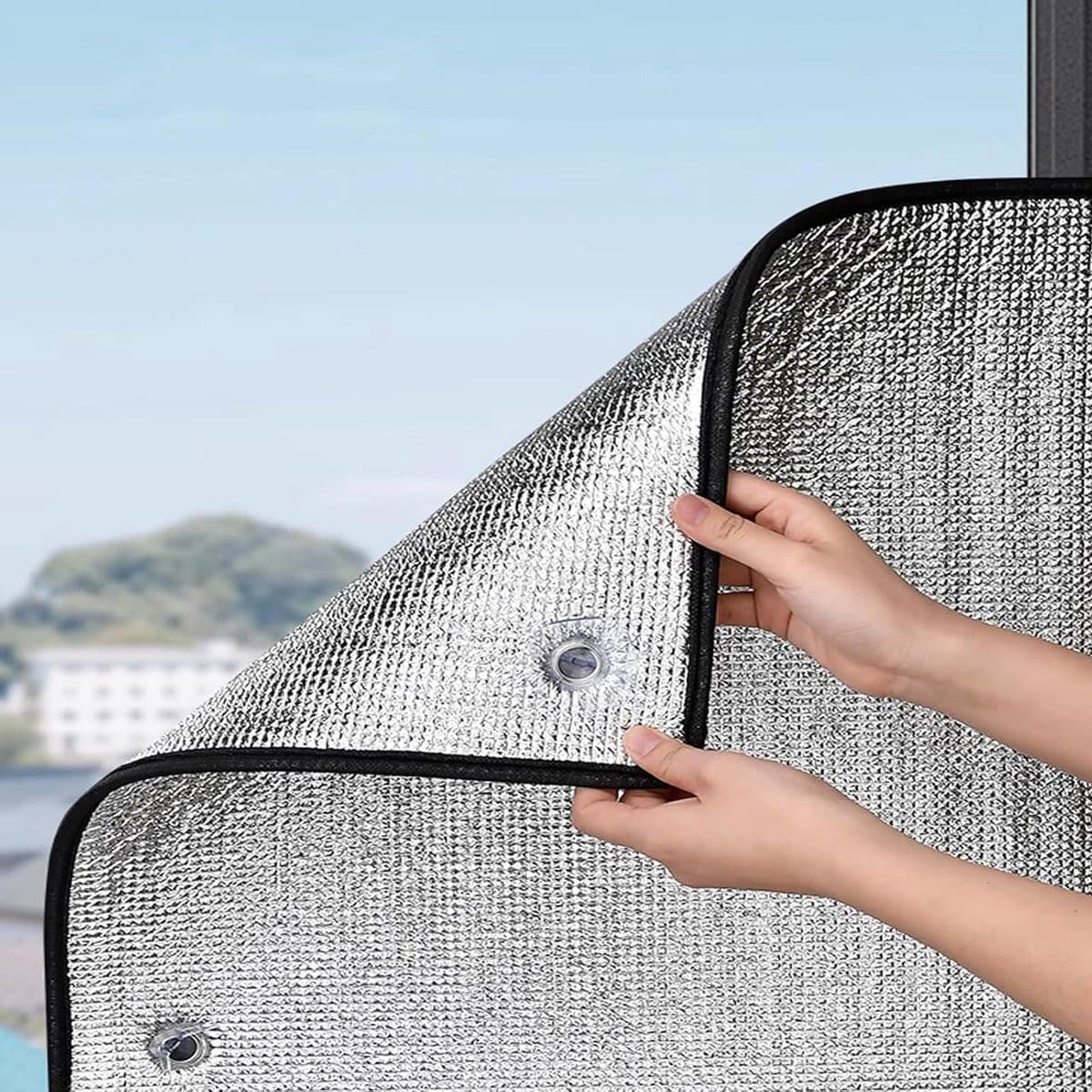 Zilveren Verduisterende Raamfolie voor Zonwering en Privacy - 100x150 cm