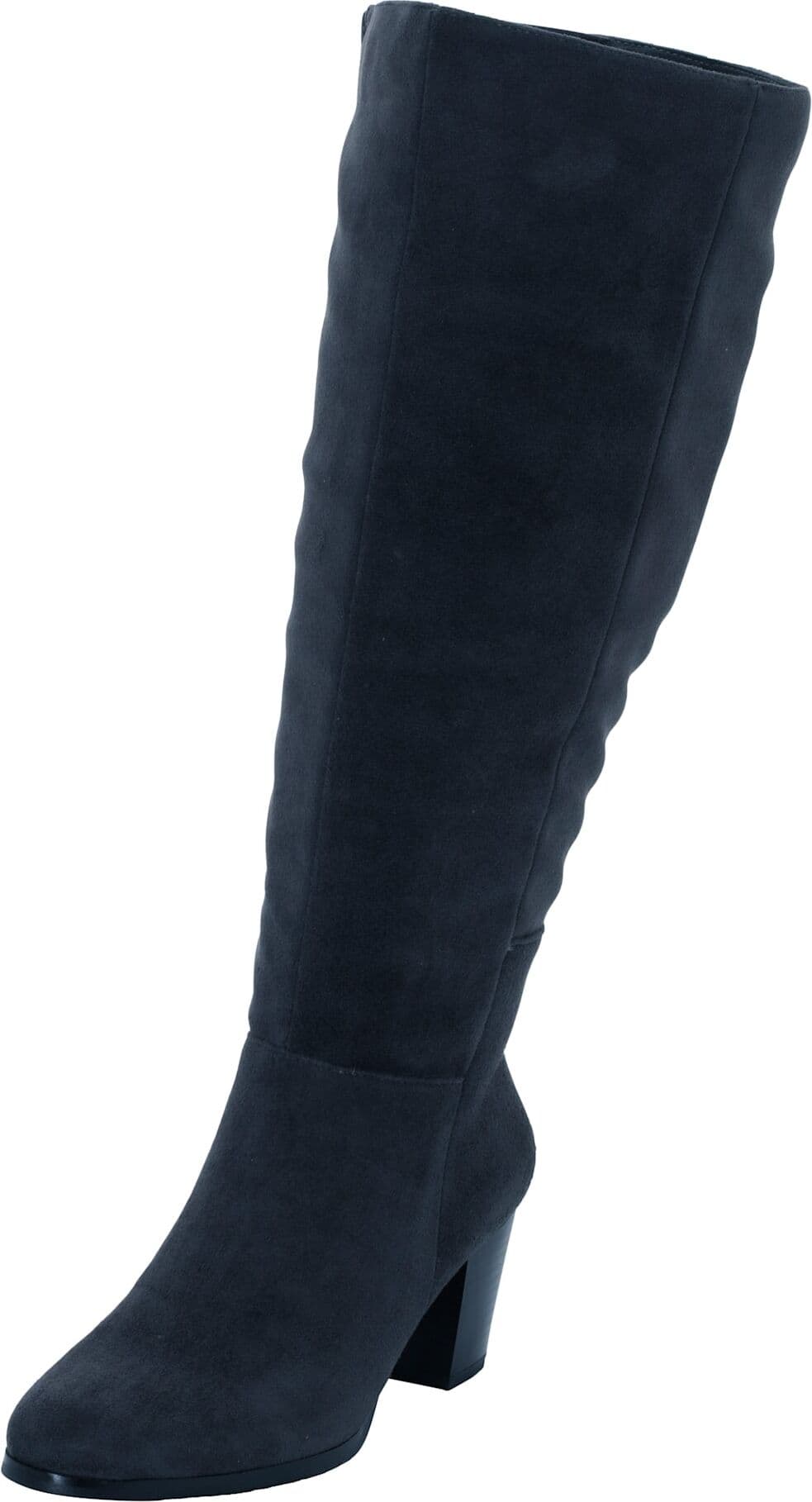 Weitschaftstiefel SHEEGO, Damen, Gr. 40, XL-Schaft, blau (jeansblau), Lederimitat, Polyester, Schuhe Weitschaftstiefel jeansblau 40, XL-Schaft