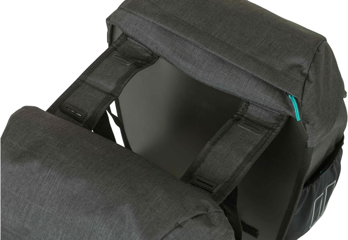 Gepäckträgertasche BASIL "BASIL DISCOVERY DOUBLE BAG", schwarz, Taschen, Damen, B/H/T: 30cm x 31cm x 15cm, Polyester, Gepäckträgertasche, B:30cm H:31cm T:15cm schwarz B/H/T: 30cm x 31cm x 15cm