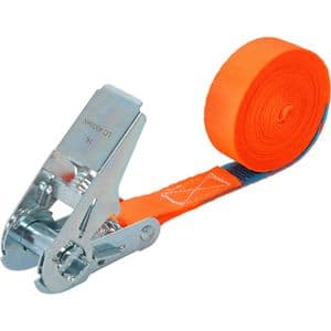 Feldtmann Spanngurt TECTOR, orange, mit Ratsche, 500 kg Zurrkraft, DIN EN 12195-2, 25 mm x 5 m