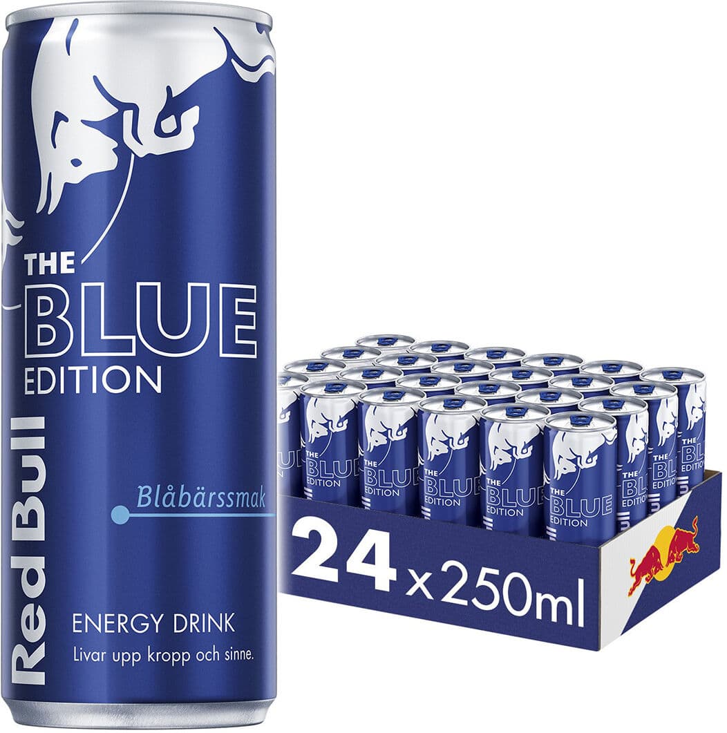 Red Bull 24x Energidryck, 250 Ml, Blue Edition (Blåbärssmak)