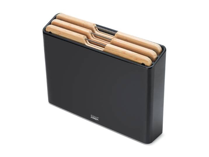Joseph Joseph Folio™ Steel Bamboo Schneidebretter - schwarz