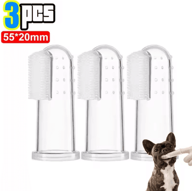 Inspire Picks Silicone Pet Finger Toothbrush Soft Dog Finger Toothbrush For Gentle Teeth Cleaning & Fresh Breath 3pcs no Box