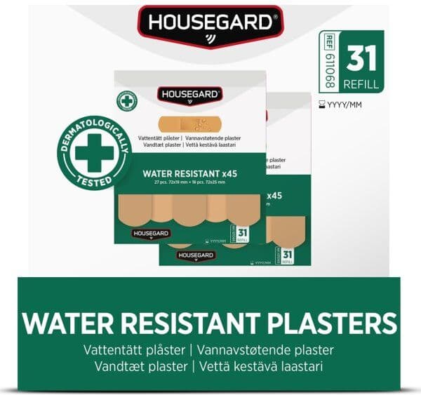 Housegard Vandafvisende Plastre, (2x45 Stk)