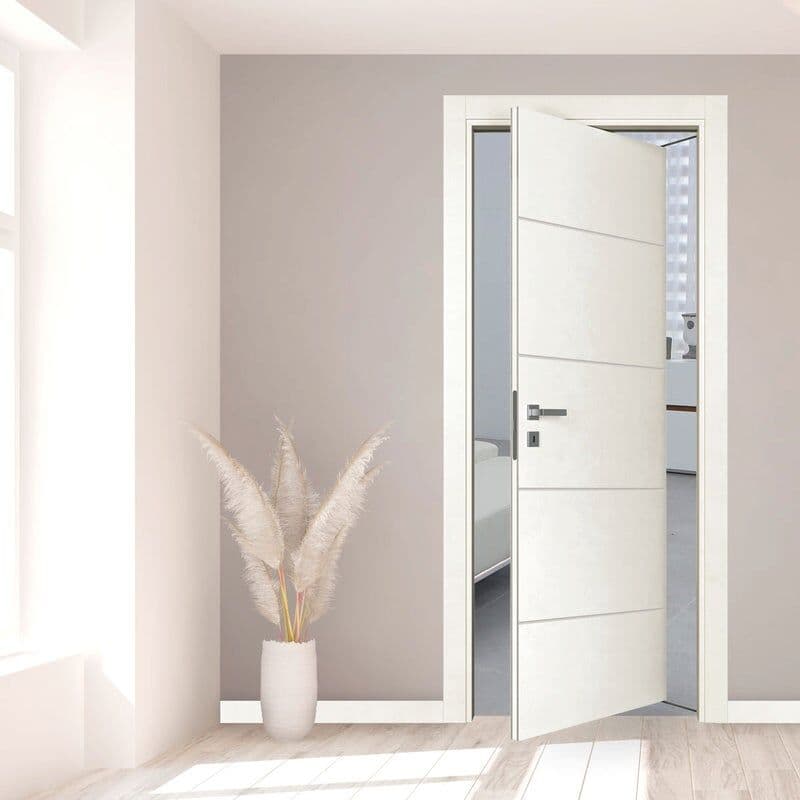 Leroy Merlin Porta interna rototraslante Fourlines in MDF colore bianco, L 90 x H 210 cm, apertura reversibile