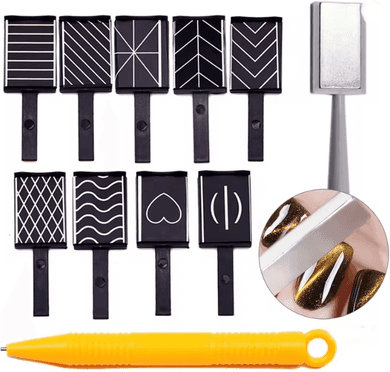 Inspire Essentials Cat Eye Nail Magnet Tool Set 11 Piece For Gel Polish Designs Cat Eye Nail Magnet Tool Set 11 Piece For Gel Polish Designs