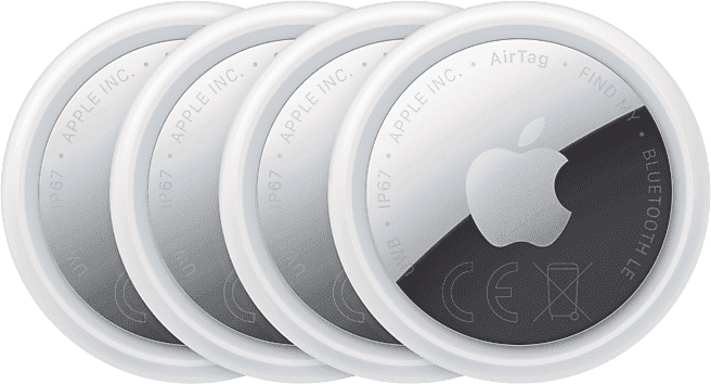 Apple AirTag (2.ª generación), Localizador, Paquete de 4 unidades, Bluetooth, Chip U1, NFC, Plata
