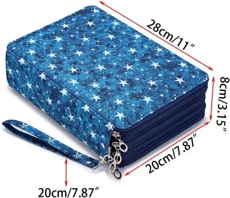 DIANNY School Pencil Case 200 Slots Pencilcase Supplies Large Capacity Stationery Pen Bag Organizer 4 Compartment Aesthetic Box Kit