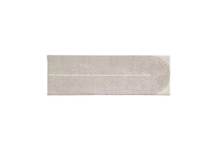 YXINAER gestreifter Teppich Teppich for Schlafzimmer-Nachttisch Minimalistische gestreifte Bodenmatte, langer Teppich, Beige, Heimdekoration(Type 4,100x300cm)
