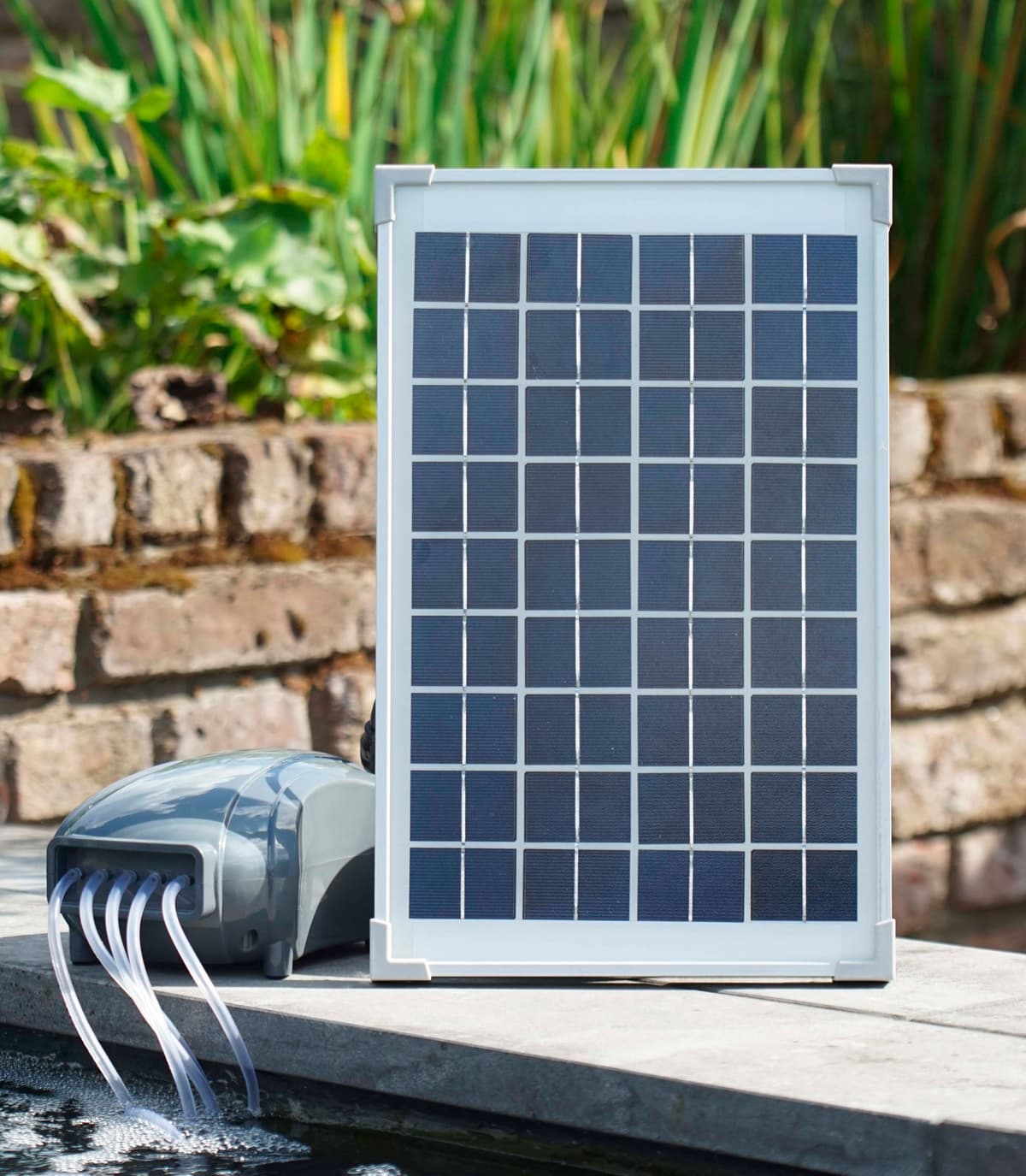 Teichbelüfter UBBINK "Air Solar 600", grau, B:7cm H:5cm T:21cm, Belüftungspumpen, Teichbelüfter