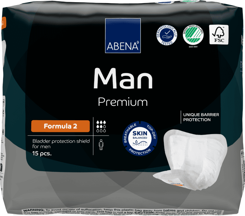 ABENA Man Premium Formula 2 - 12 paquets de 15 protections