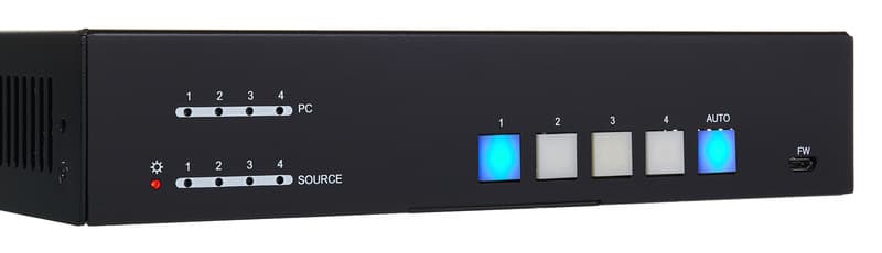 PureTools PT-SW-HD41USB 4x1 Switch & KVM nero