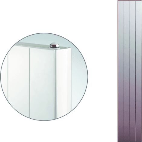 Purmo Faro V Dekorativheizkörper Typ 21 F28211950601130 BH 1950 mm, BL 620 mm, Mittenanschluss, verkehrsweiß RAL 9016
