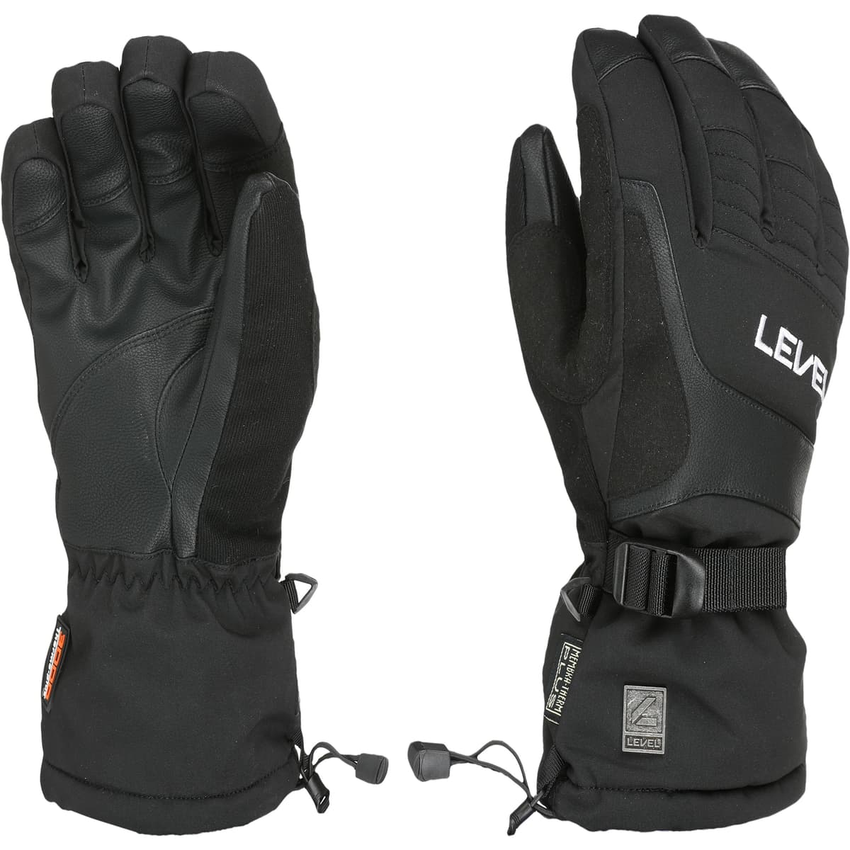 Level Patrol Herren Fingerhandschuhe schwarz Größe 8 Freeride | Skifahren | Splitboard Winddicht Wasserabweisend