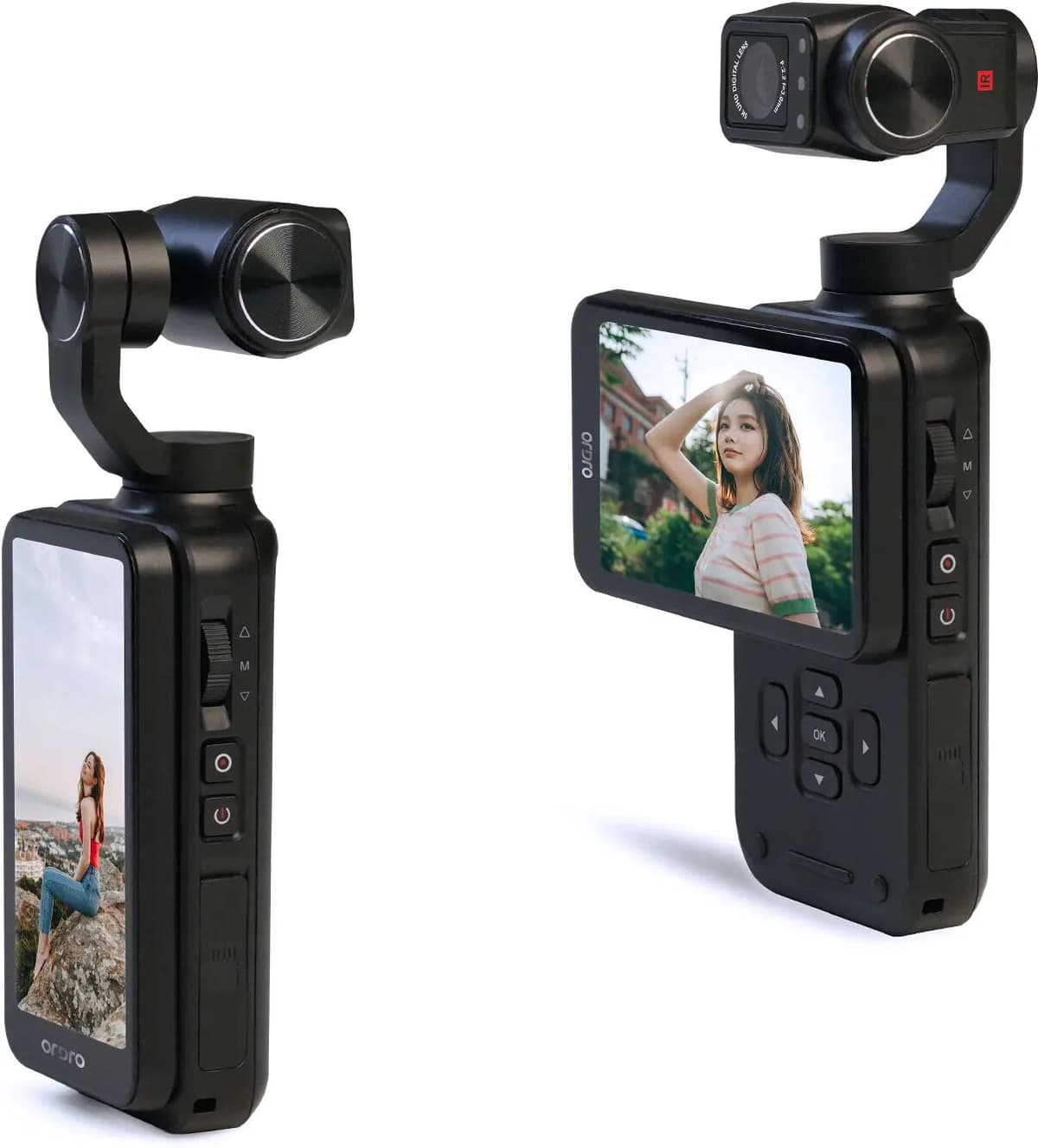 ORDRO M5 5K Vlogging Camera with 3-Axis Gimbal Stabilizer, 56MP Camcorder, IR Night Vision, 3.5
