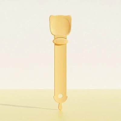Inspired Living Cat Treat Squeeze Spoon Mess Free Cat Treat Spoon & Pet Feeding Tool For Easy Bonding orange