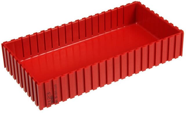 B2B Partner Plastikowy pojemnik na narzędzia 35-200x100 mm, czerwony