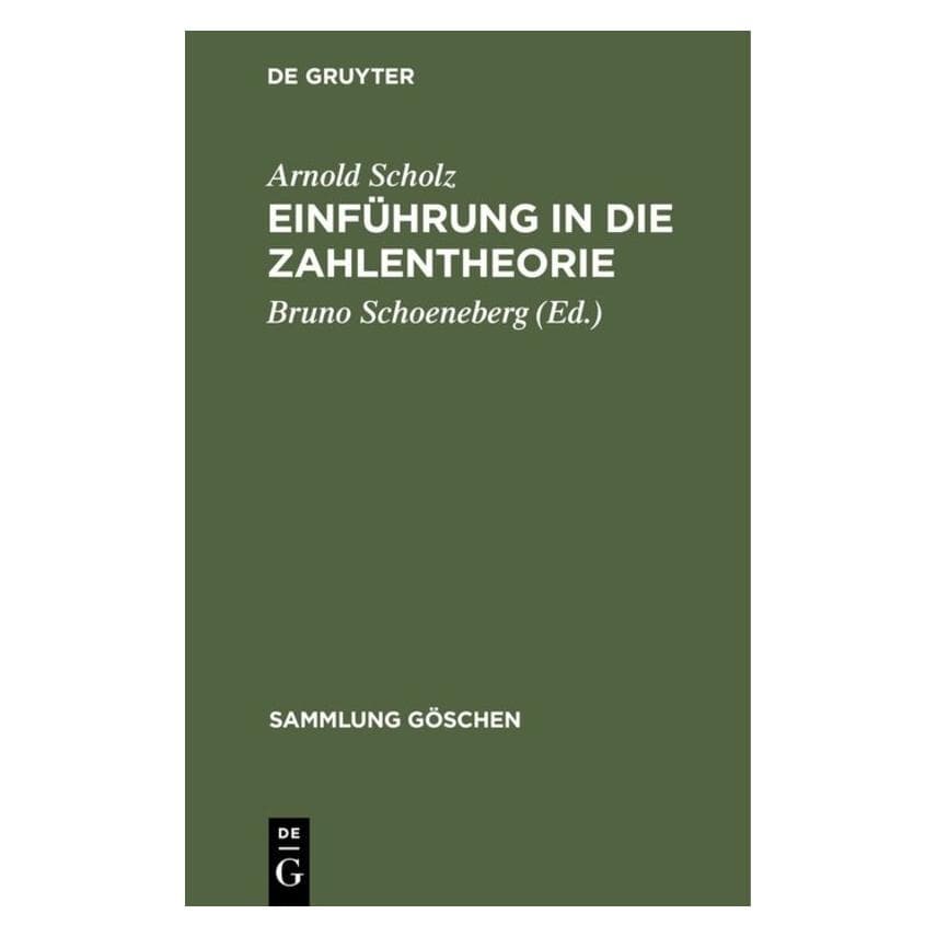 De Gruyter Einführung in die Zahlentheorie (Deutsch, Hardcover, Arnold Scholz) (71867308)